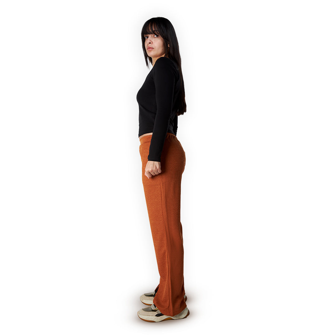 High Waist Rip Pants Split Legs In Havan