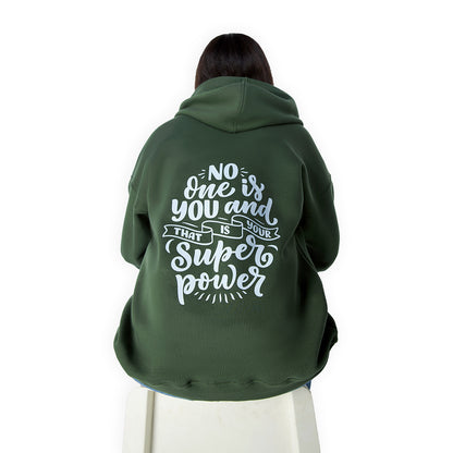 Super Power Hoodie In Olive