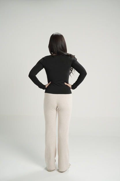 Ultra Soft Flared Leg Pant In Beige