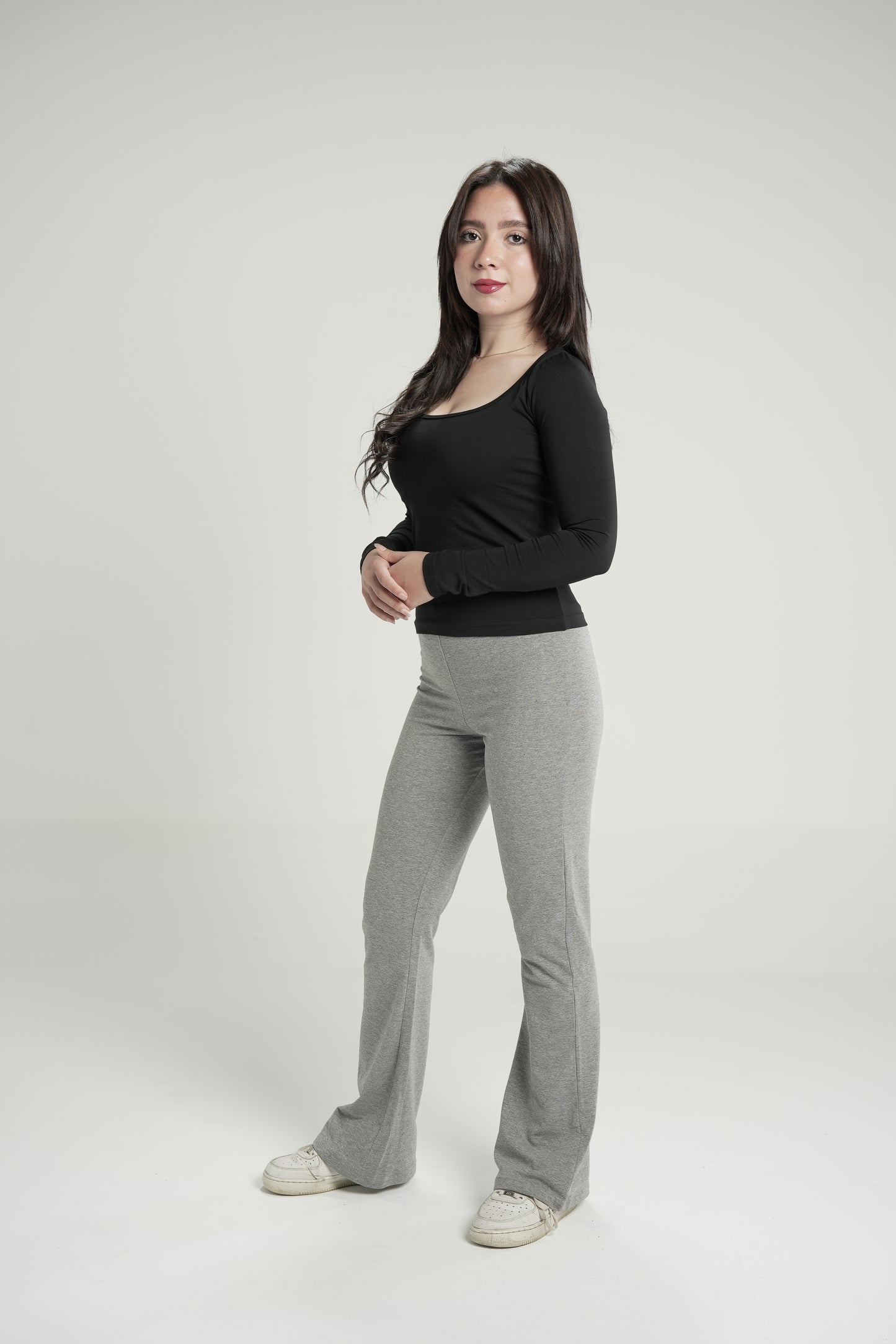 Ultra Soft Flared Leg Pant In Grey