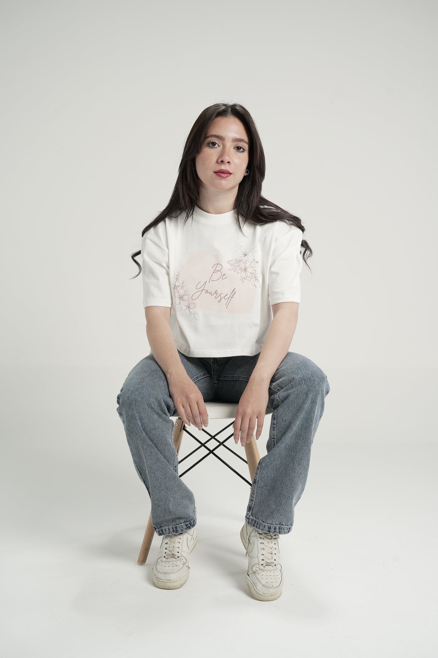 Be yourself Oversized Tee - White