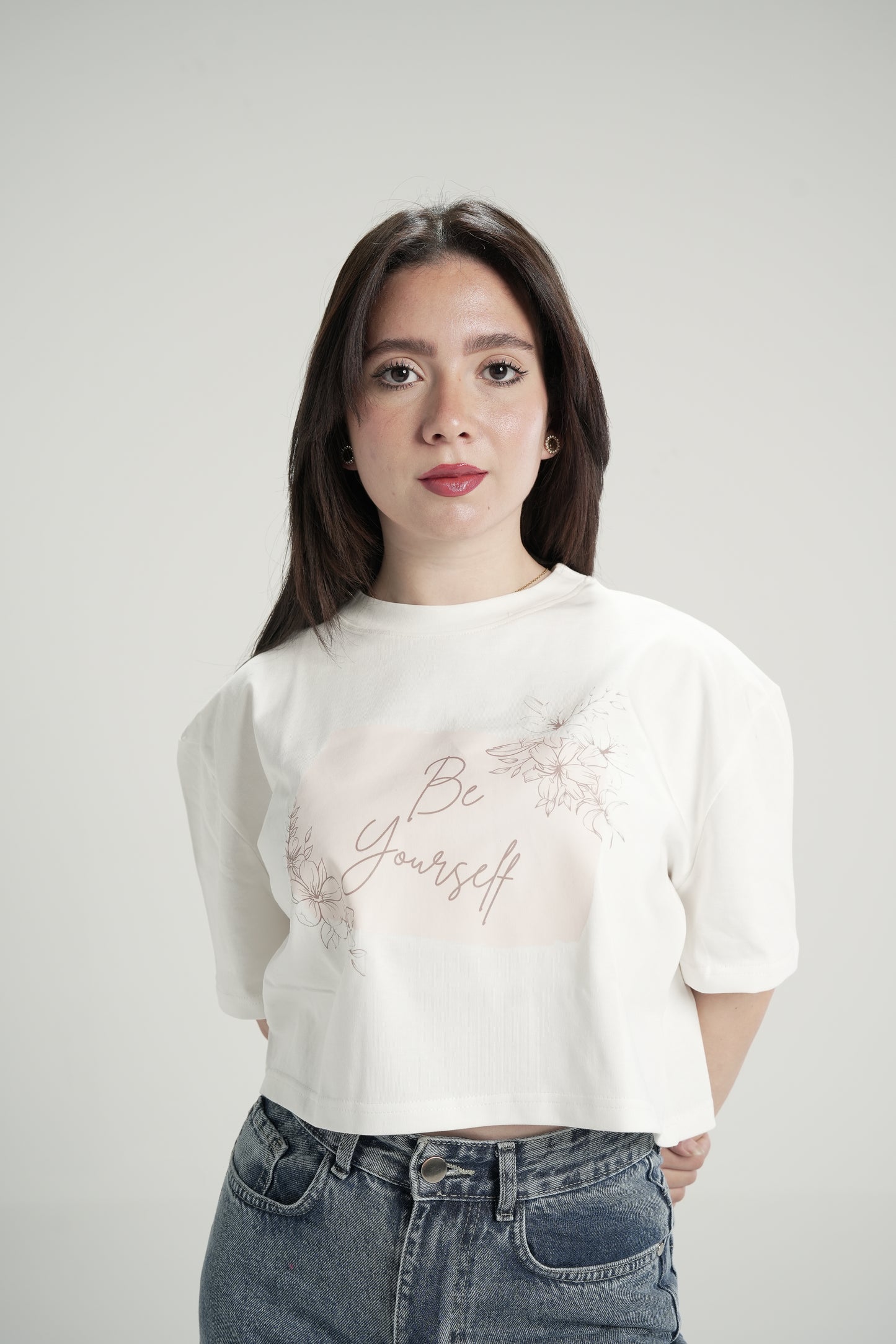 Be yourself Oversized Tee - White