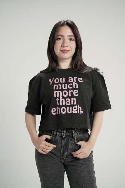 Much more than enough Oversized Tee - Black