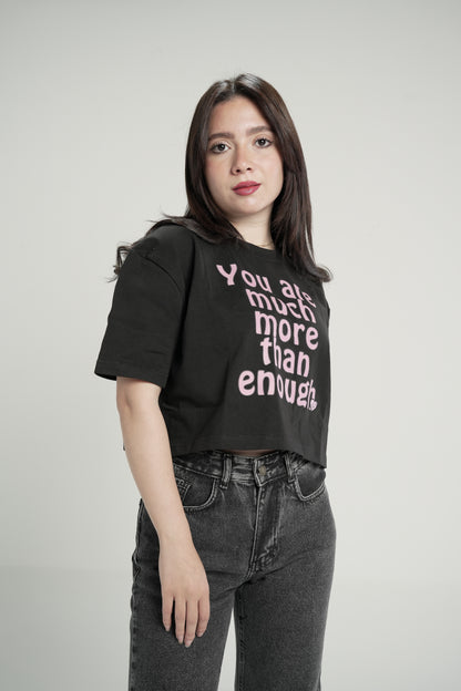 Much more than enough Oversized Tee - Black