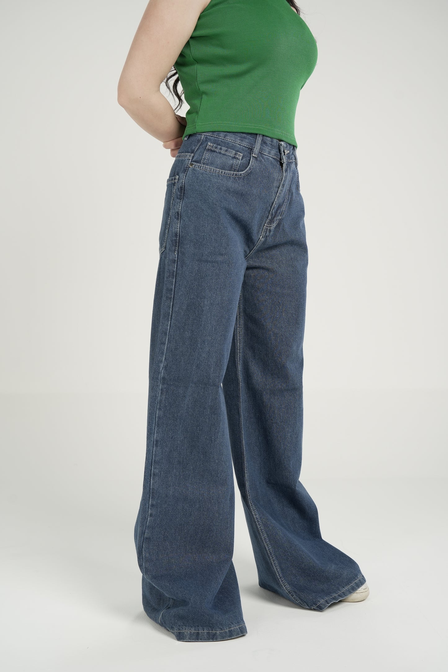 Blue Wide Leg Jeans