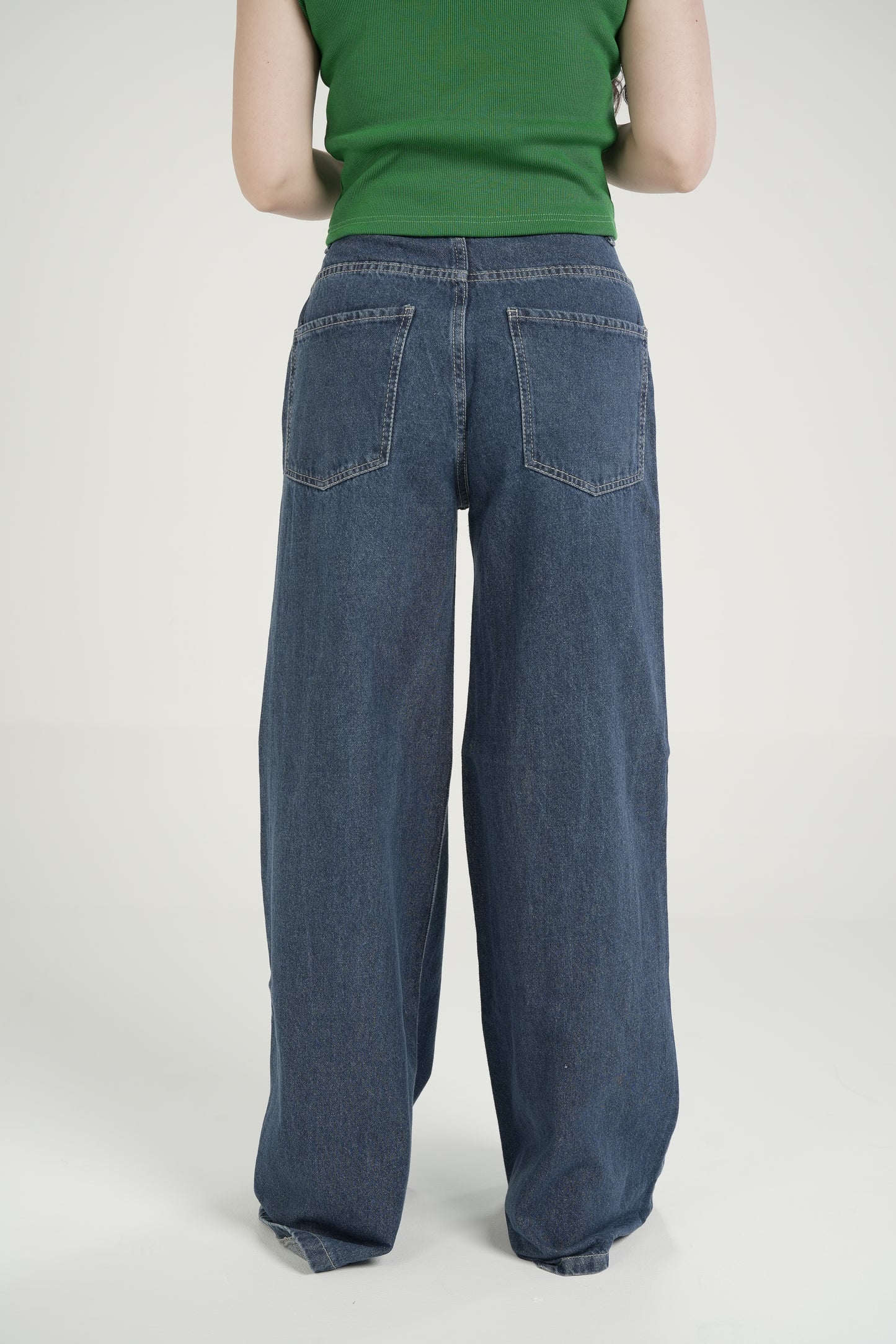 Blue Wide Leg Jeans